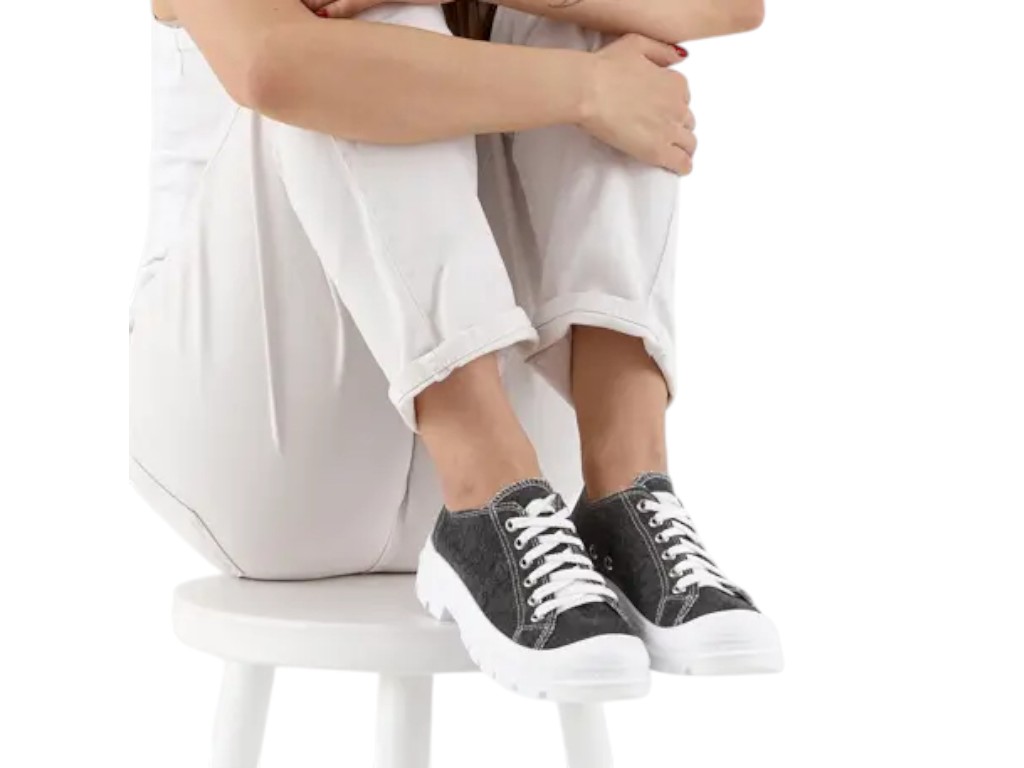 Кеды unisex текстильные OSTIN L-784Z-11-BW, 36 размер, вареные черные, Litma
