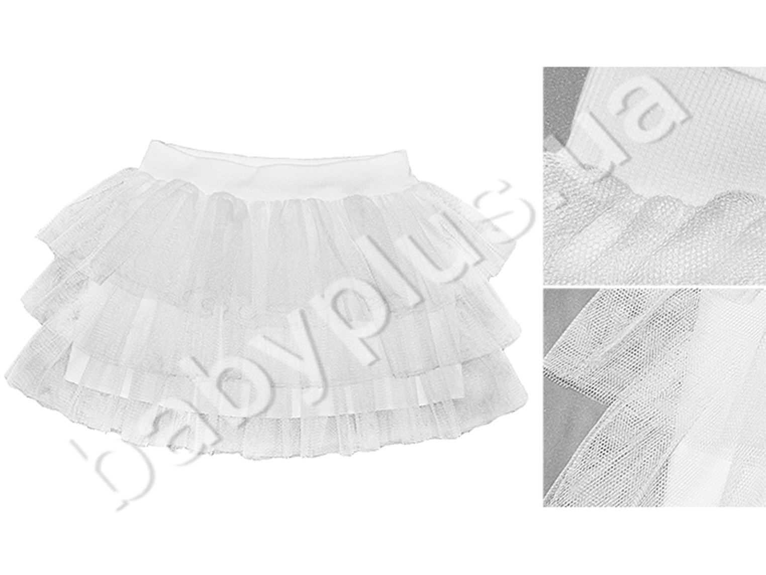 Пышная праздничная юбка Туту. Трикотаж+фатин (рост 86-92). ТМ Модные детки