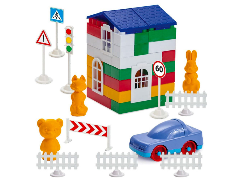 Конструктор Лідер №2. Colorplast 1-220. 80 деталей
