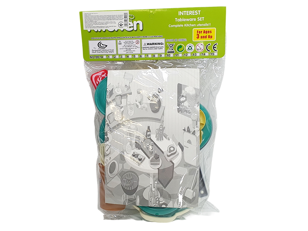 Набор посуды игровой Kitchen 0014-10, 25 см, с продуктами и кастрюлей
