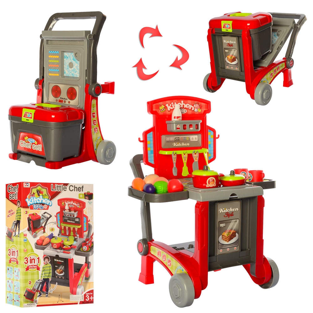 Кухня на колесах Kitchen Little Chef 3в1. 008-930