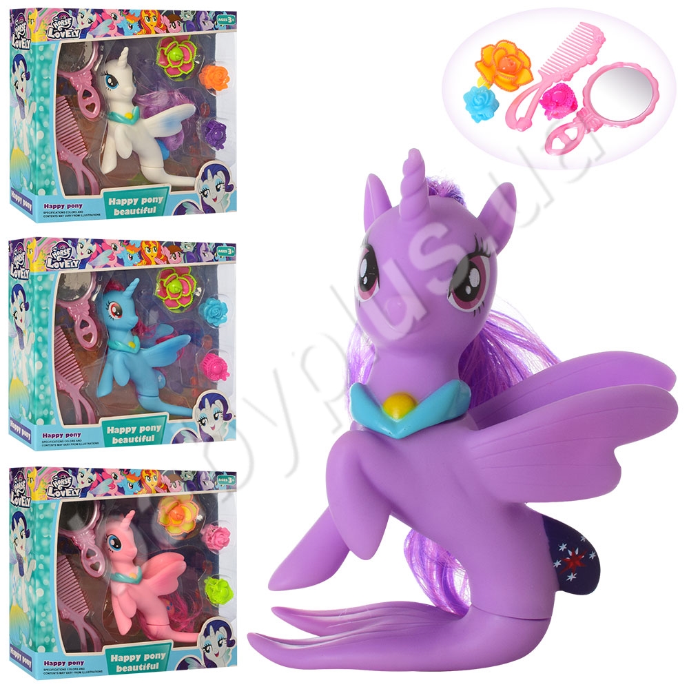 Лошадка единорог-русалка Little Pony. 059A-101-2-3-4-5-6-7-8