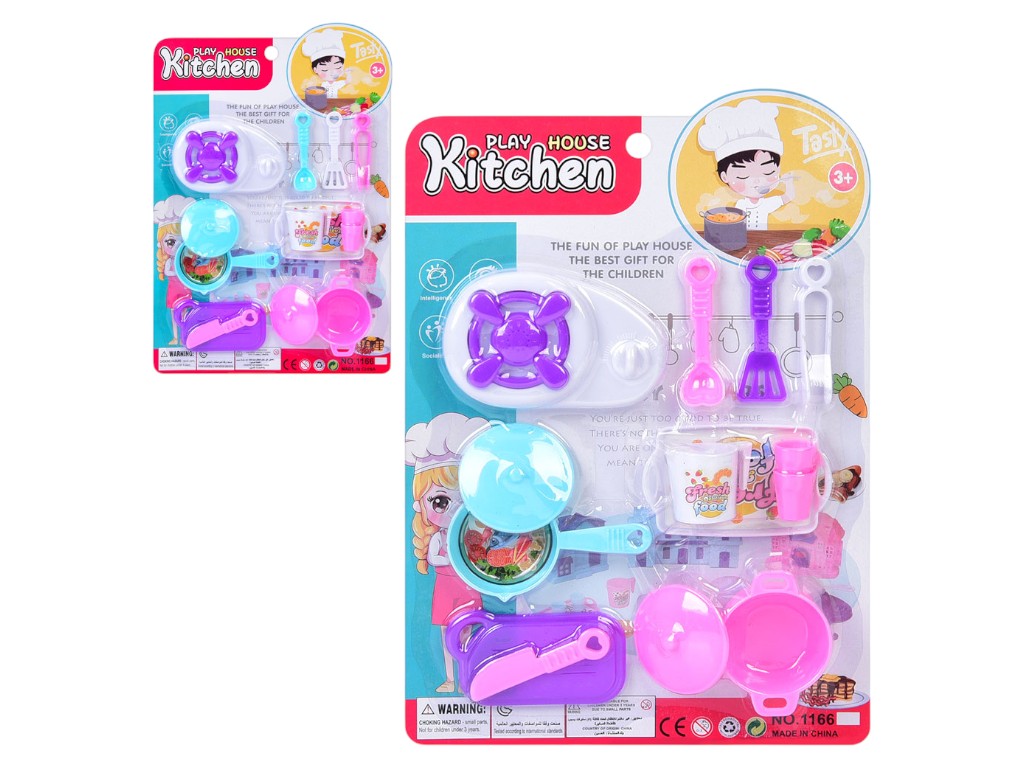 Набір посуду ігровий Kitchen 1166, 21 см, з плитою та міксером