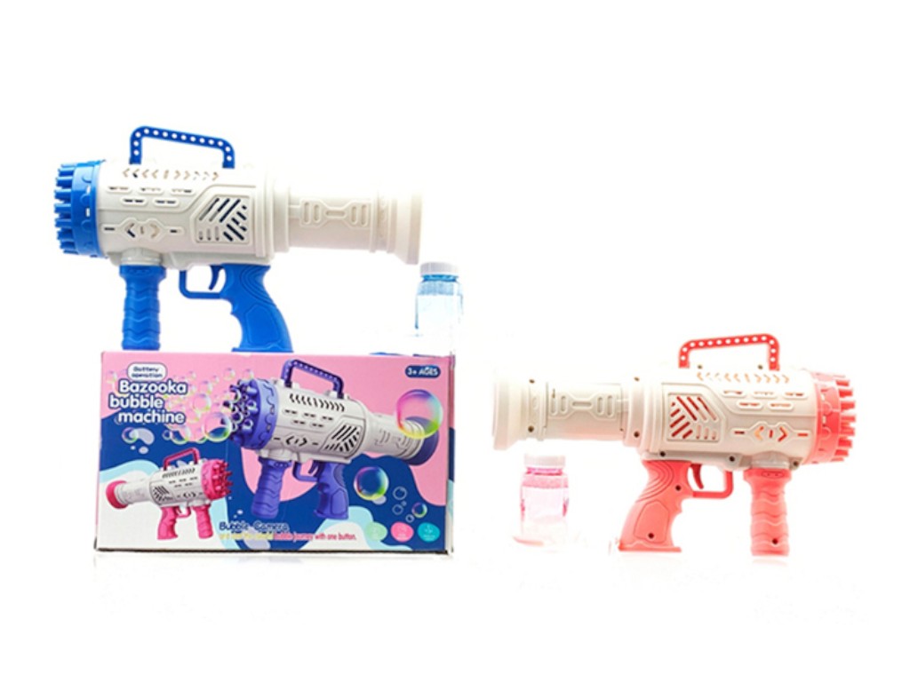 Игрушка автомат для мыльных пузырей, с запаской, микс цветов (цена за 1шт)