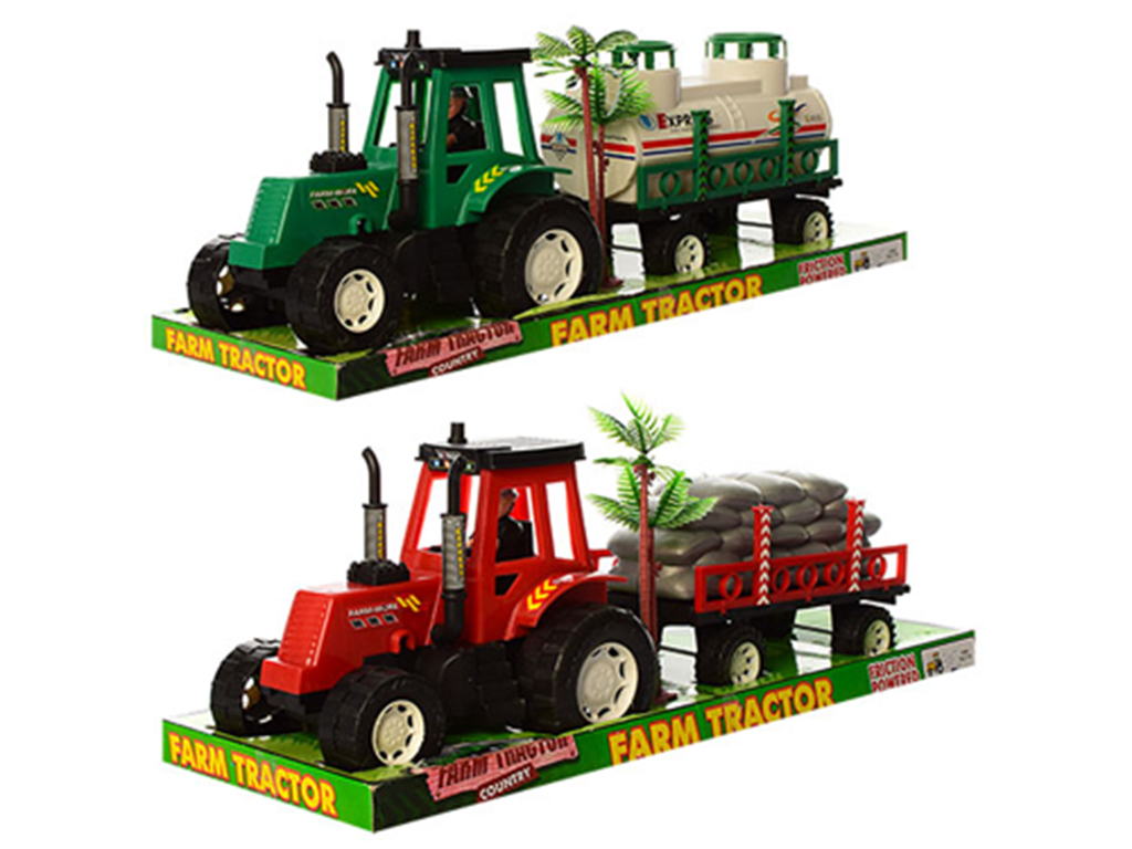 Трактор інерційний з причепом. Farm tractor 1688A-1A-2
