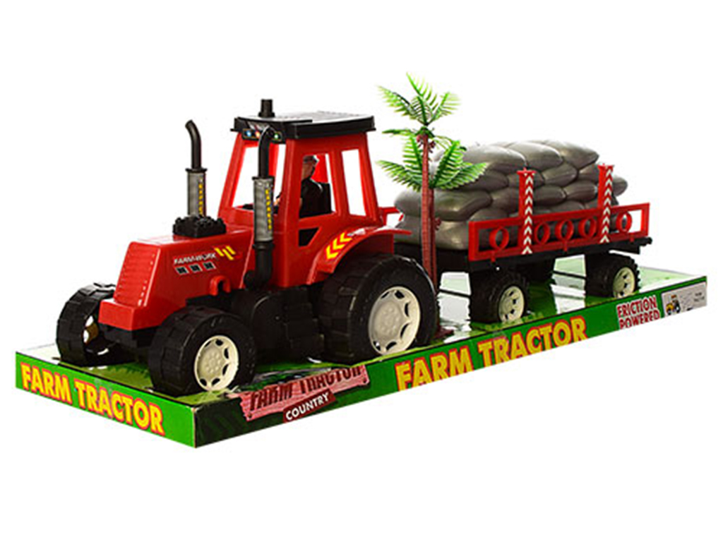 Трактор інерційний з причепом. Farm tractor 1688A-1A-2