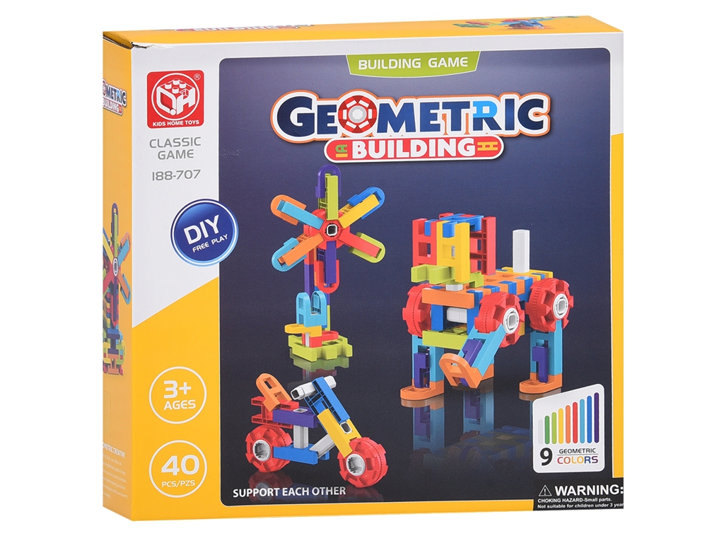 Конструктор пластиковий Geometric Building 188-707, 40 деталей