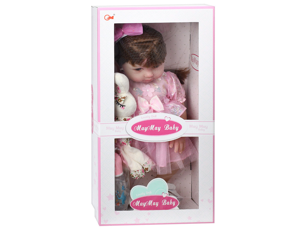 Кукла с аксессуарами 209-89, 25 см, зайчик, бутылочка и подгузник, 2 вида