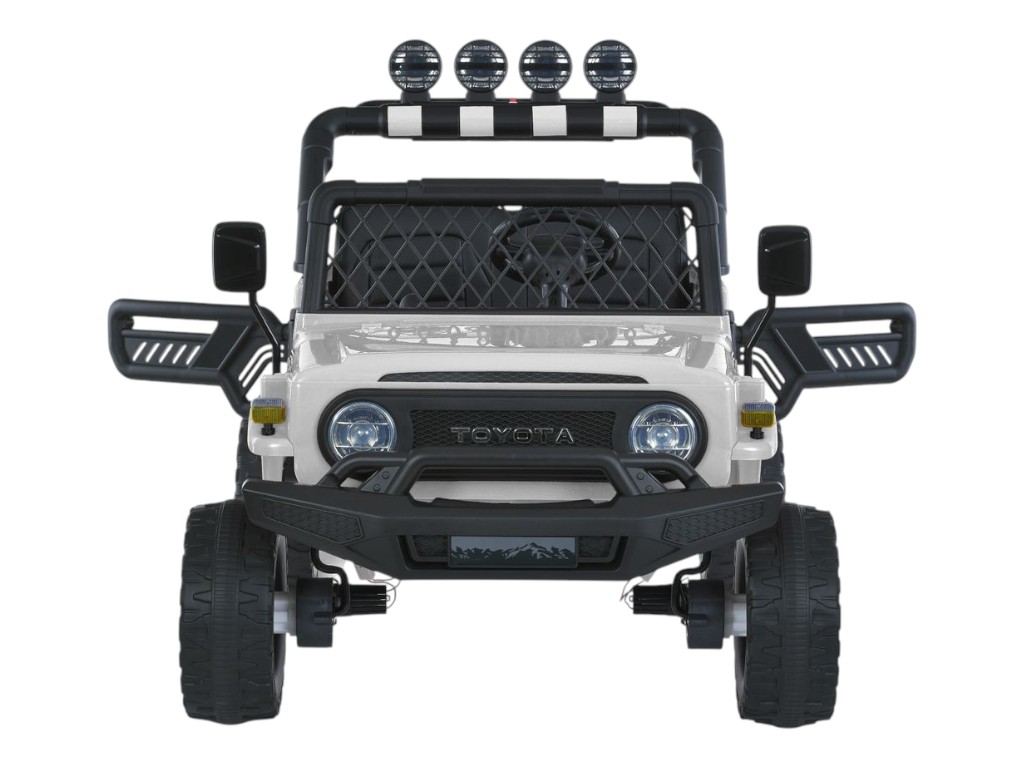 Детский электромобиль Джип Toyota 2566AEBLR-1(24V), 4 мотора35W, 1акум24V7AH, белый, Bambi Racer