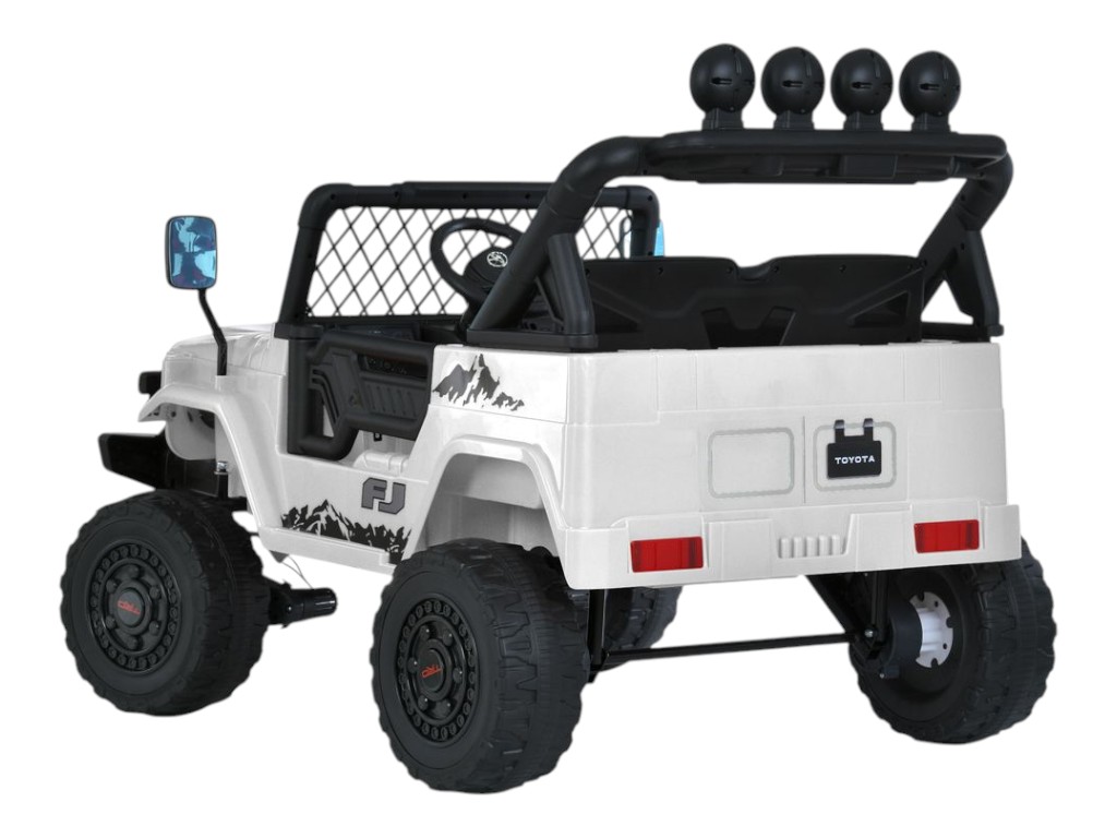 Детский электромобиль Джип Toyota 2566AEBLR-1(24V), 4 мотора35W, 1акум24V7AH, белый, Bambi Racer