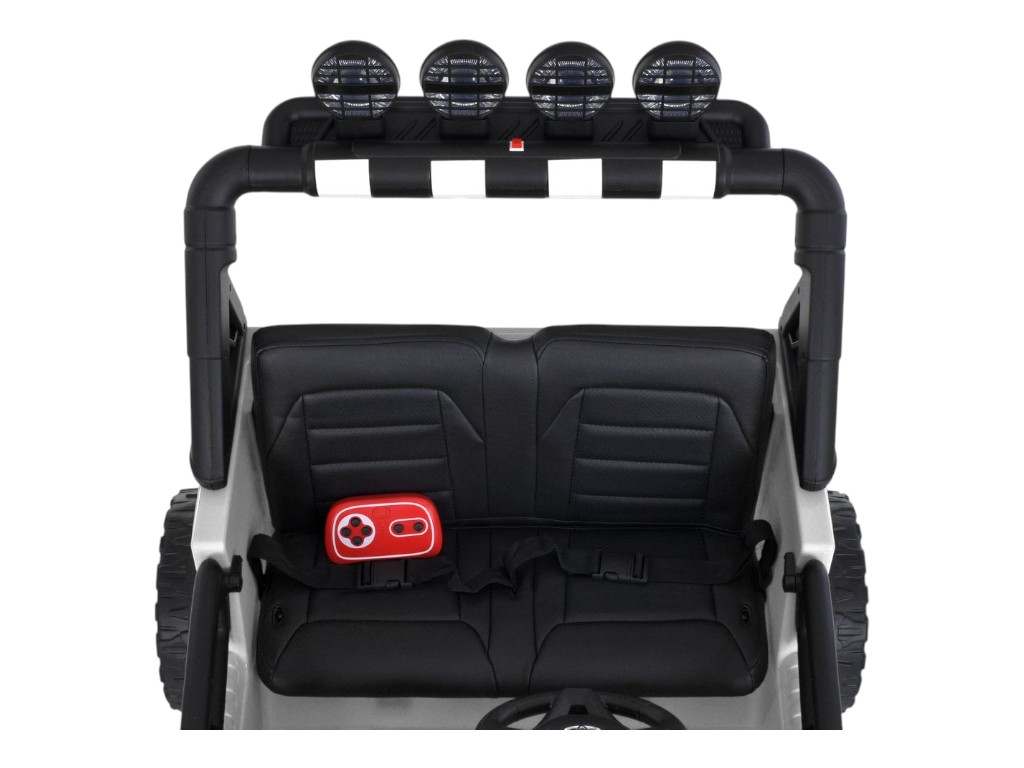 Детский электромобиль Джип Toyota 2566AEBLR-1(24V), 4 мотора35W, 1акум24V7AH, белый, Bambi Racer