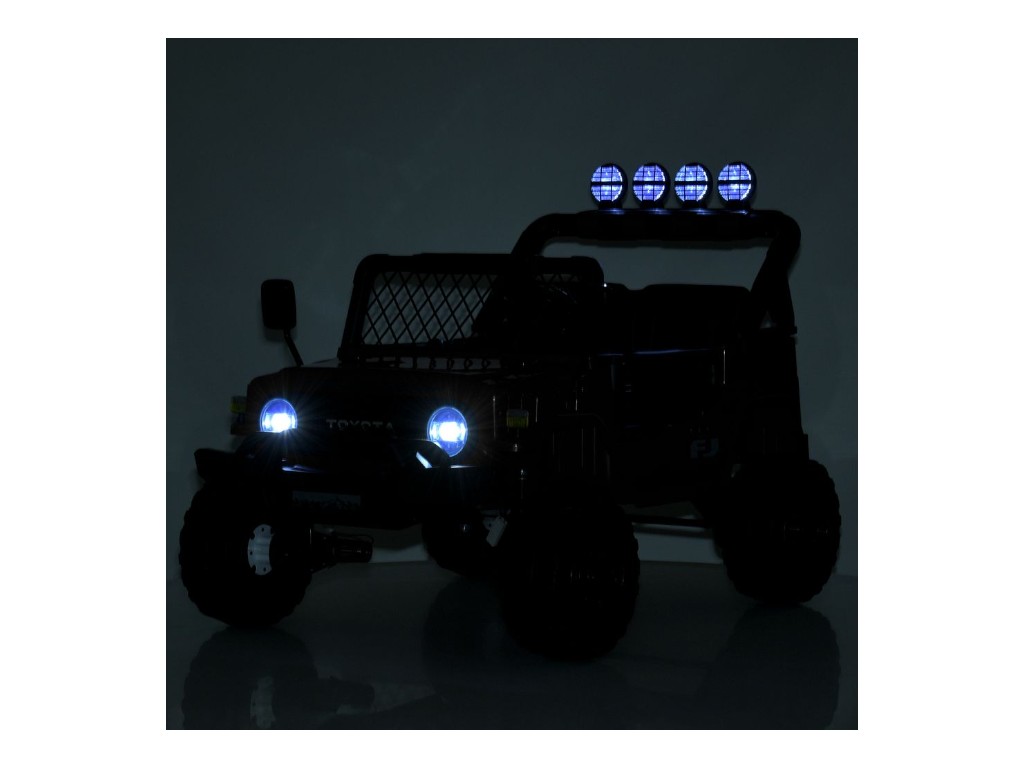Детский электромобиль Джип Toyota 2566AEBLR-1(24V), 4 мотора35W, 1акум24V7AH, черный, Bambi Racer