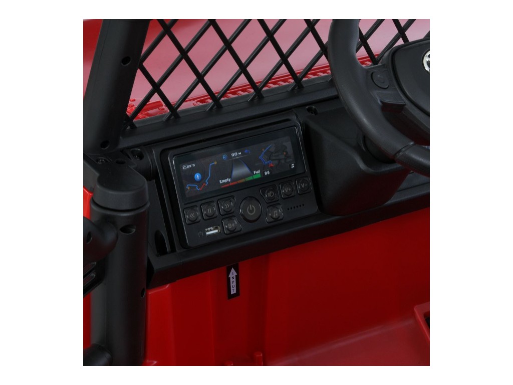 Детский электромобиль Джип Toyota 2566AEBLR-1(24V), 4 мотора35W, 1акум24V7AH, красный, Bambi Racer