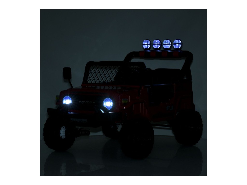 Детский электромобиль Джип Toyota 2566AEBLR-1(24V), 4 мотора35W, 1акум24V7AH, красный, Bambi Racer