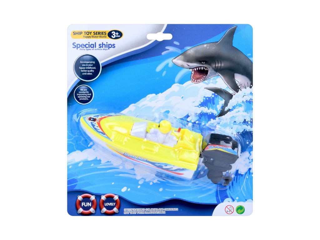 Катер іграшковий на батарейках 3012-3, 22 см, рухається по воді, BabyToys(ціна за 1шт)