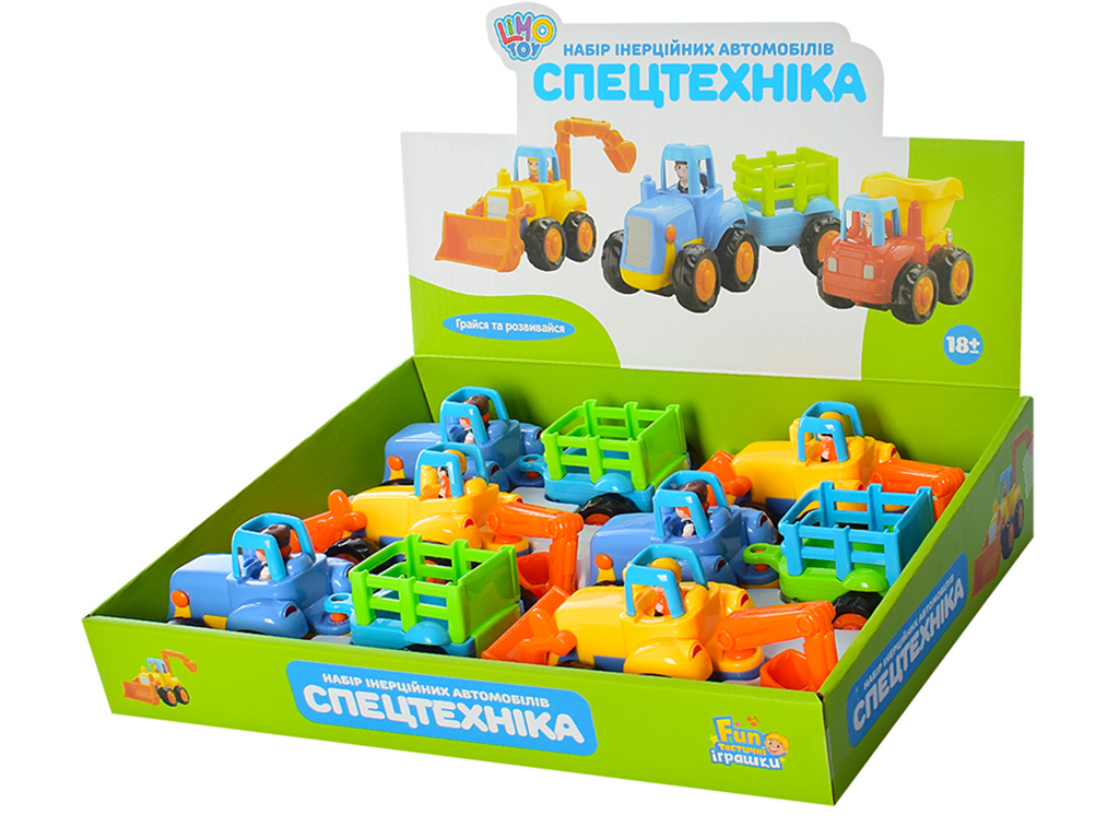 Спецтехника инерционная 15 см. Limo Toy 326AB. Цена за 1 шт.
