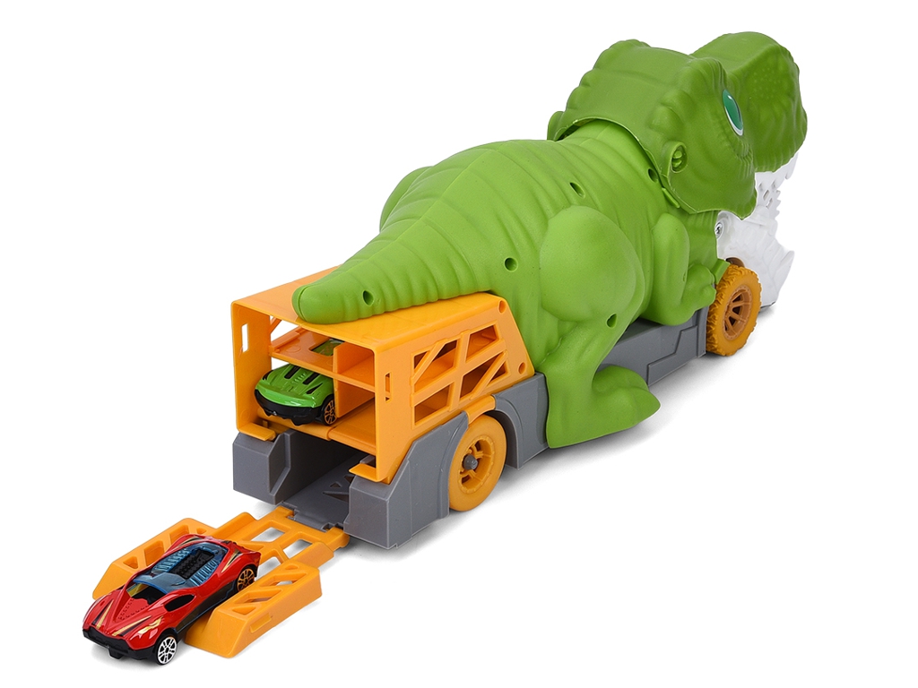 Трейлер транспортер 2в1 Динозавр 33,5 см, с машинками, 3301-1