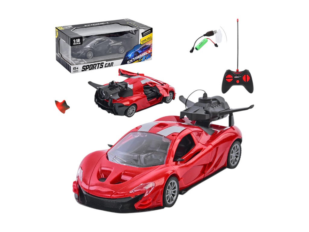 Игрушка машина р/к 1:18 со светом, паром, резиновые колеса, аккумулятор