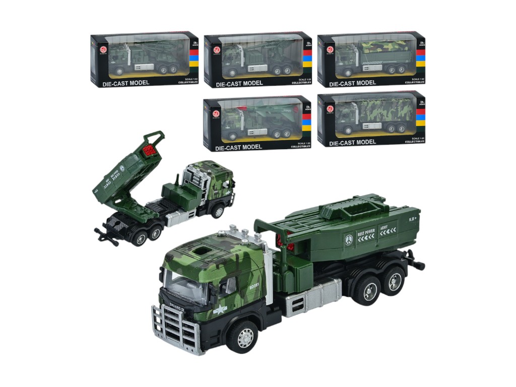 Машинка военная металлическая 351C4; (цена за 1шт)