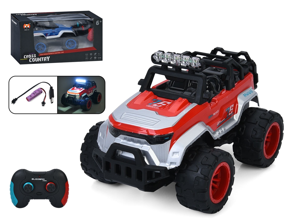 Джип 36815 радіокер., 2,4G, 1:16, акум., USB, гум., колеса, корпус не б'ється, 2 кольори, світло,кор