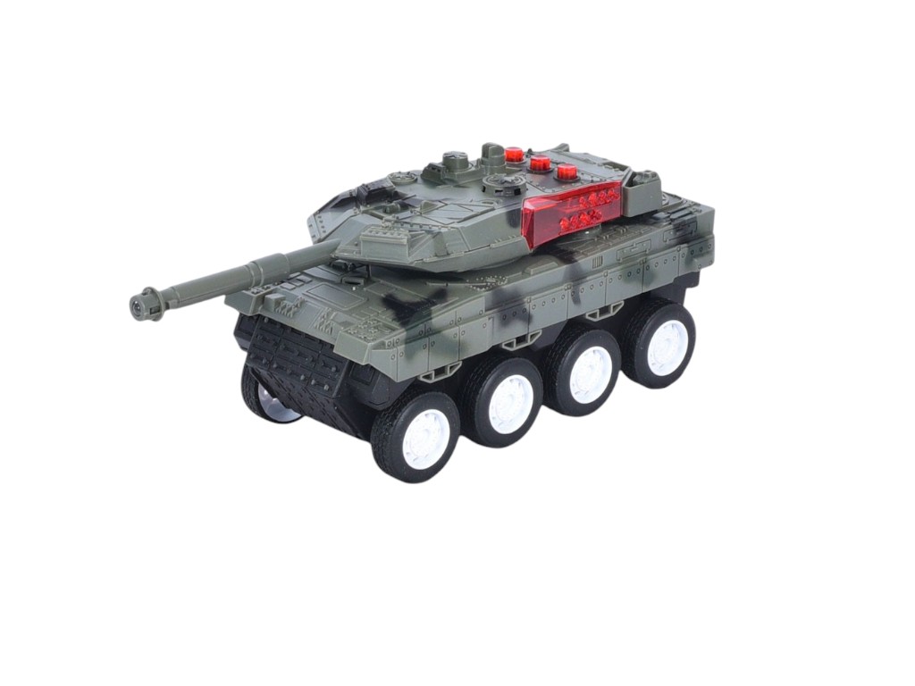 Игрушечный танк инерционный, свет, звук, подвижная башня (цена за 1 шт)