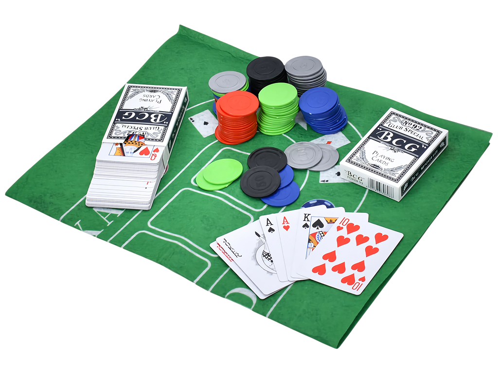 Настольная игра покер и блэкджек Texas Hold'em, 2 колоды карт и фишки Настольная игра покер и блэкджек Texas Hold'em, 2 колоды карт и фишки