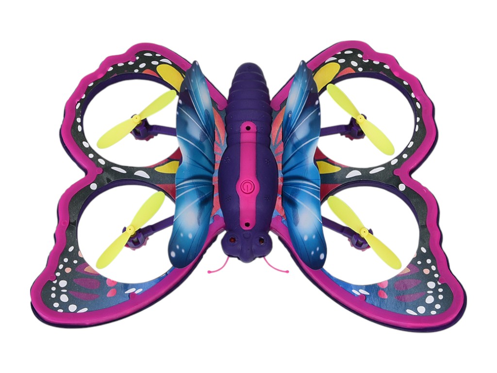 Іграшка квадрокоптер метелик Butterfly Drone 4D-V40, 21,5 см, світиться, акумулятор і пульт