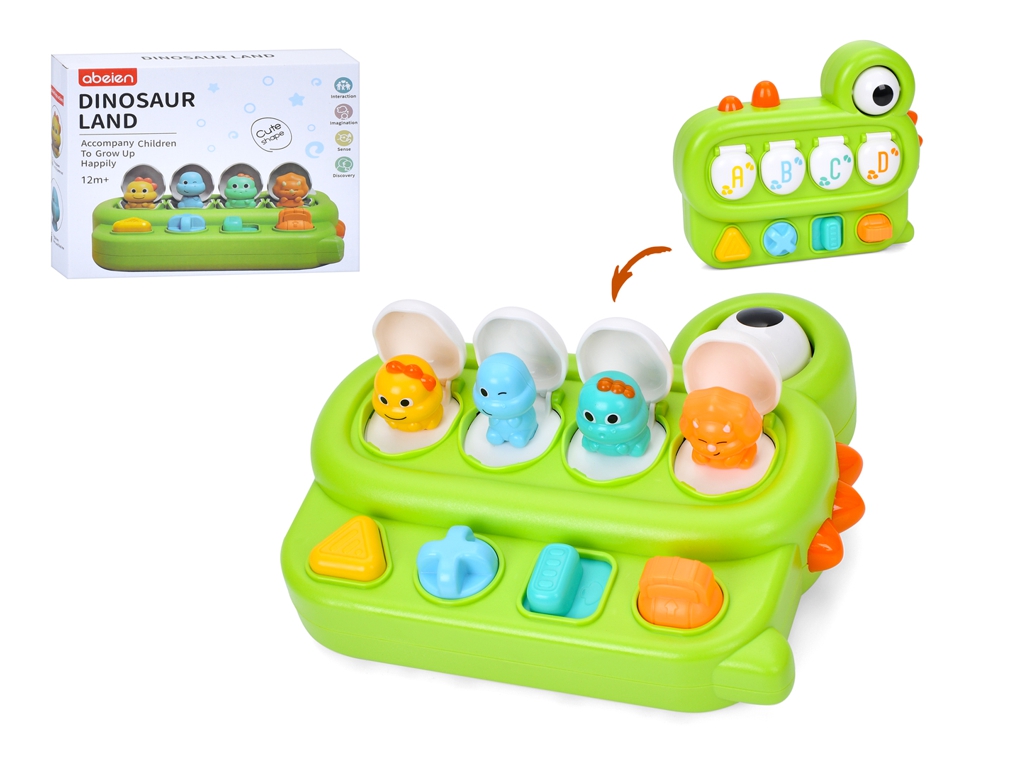 Развивающая игра Pop Up Dinosaur Land, 4 динозавра, 21×18×6,5 см