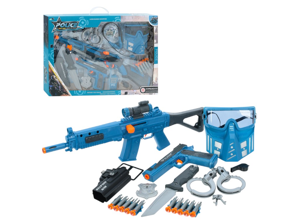 Игрушечное оружие набор, автомат, пистолет, винтовка, наручники, 2 вида