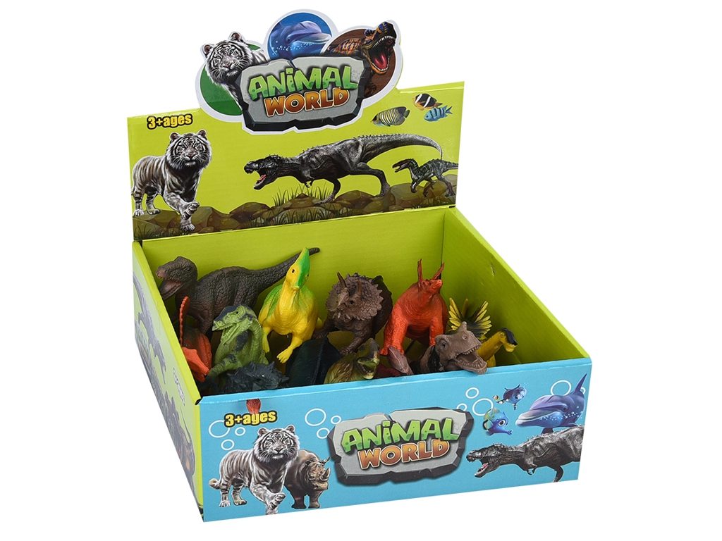 Фігурки ігрові динозаври та дикі тварини, 2 види, 8 см, BabyToys 564A-C (ціна за 1шт)