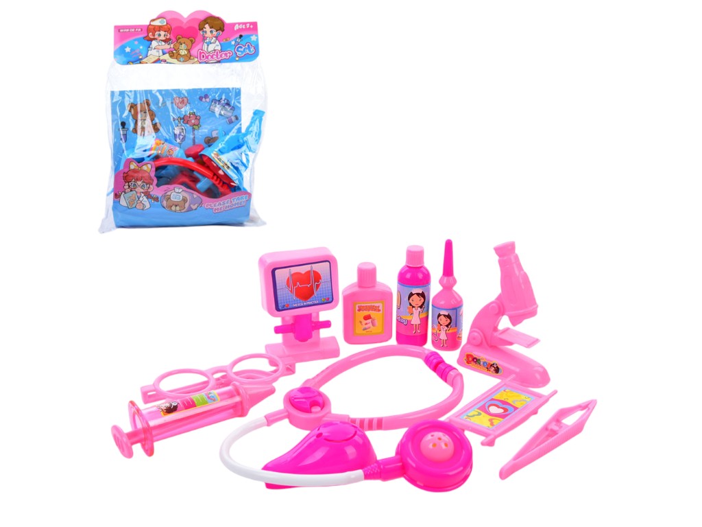 Игровой набор врача с инструментами 59291-92, стетоскоп и очки, 20-31 см, BabyToys