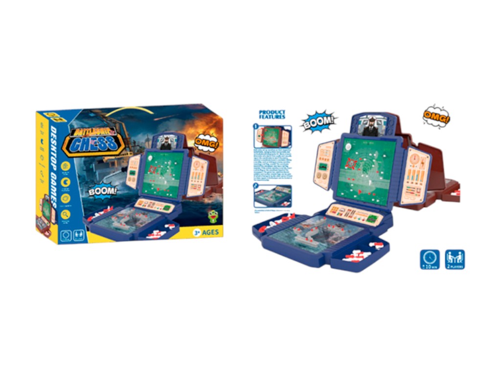 Настольная игра «Морской бой» 595-22, 2 игровых поля, пластик, 38,5×28×10 см