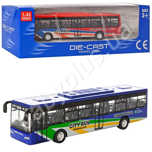 Автобус металевий інерційний 12 см. 632-34