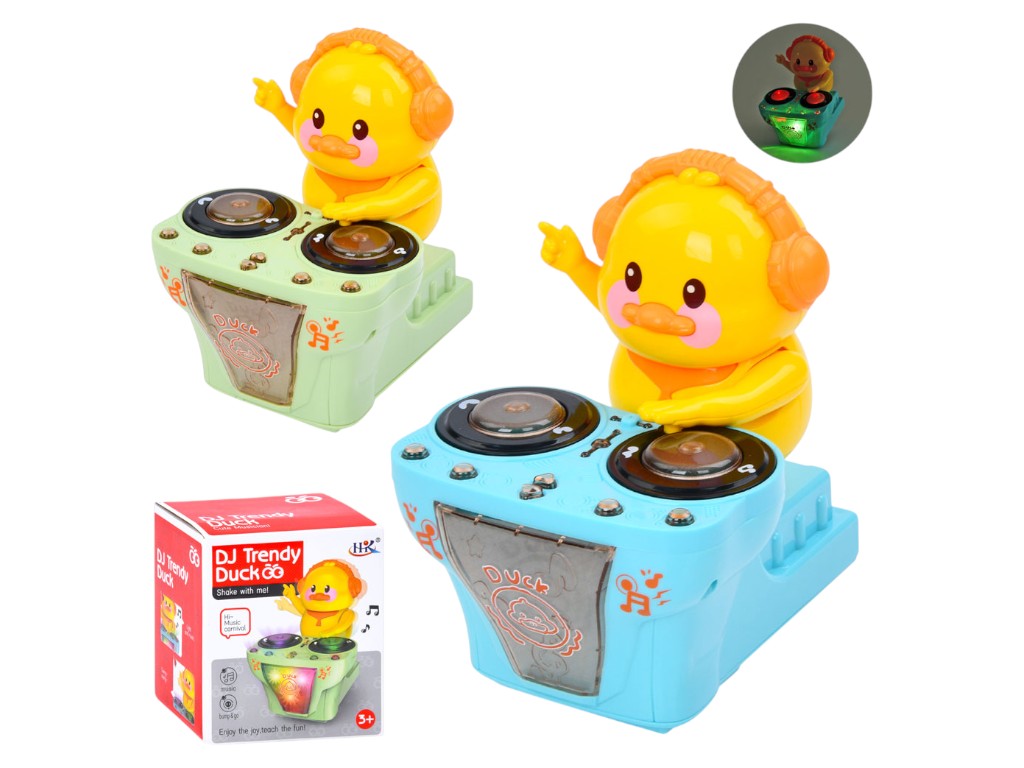 Музыкальная игрушка утенок-диджей, свет, музыка, движение