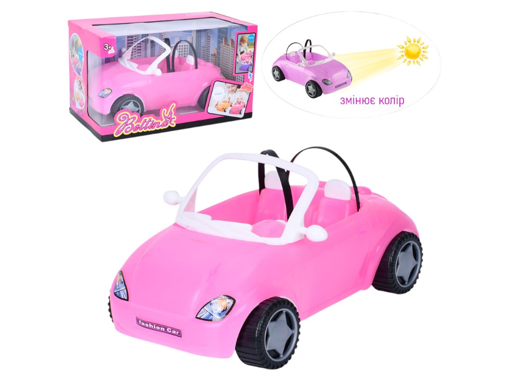 Машинка для куклы Fashion Car 68436, 29 см, меняет цвет на солнце, пластиковый корпус