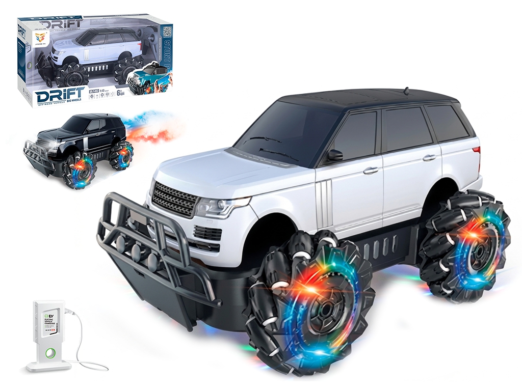 Джип радиоуправляемый 4×4, 28 см, свет, дым, роликовые колеса, масштаб 1:12, USB зарядное, 2 вида