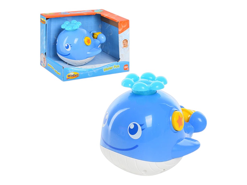 Игрушка для купания, кит-фонтан, музыка и свет