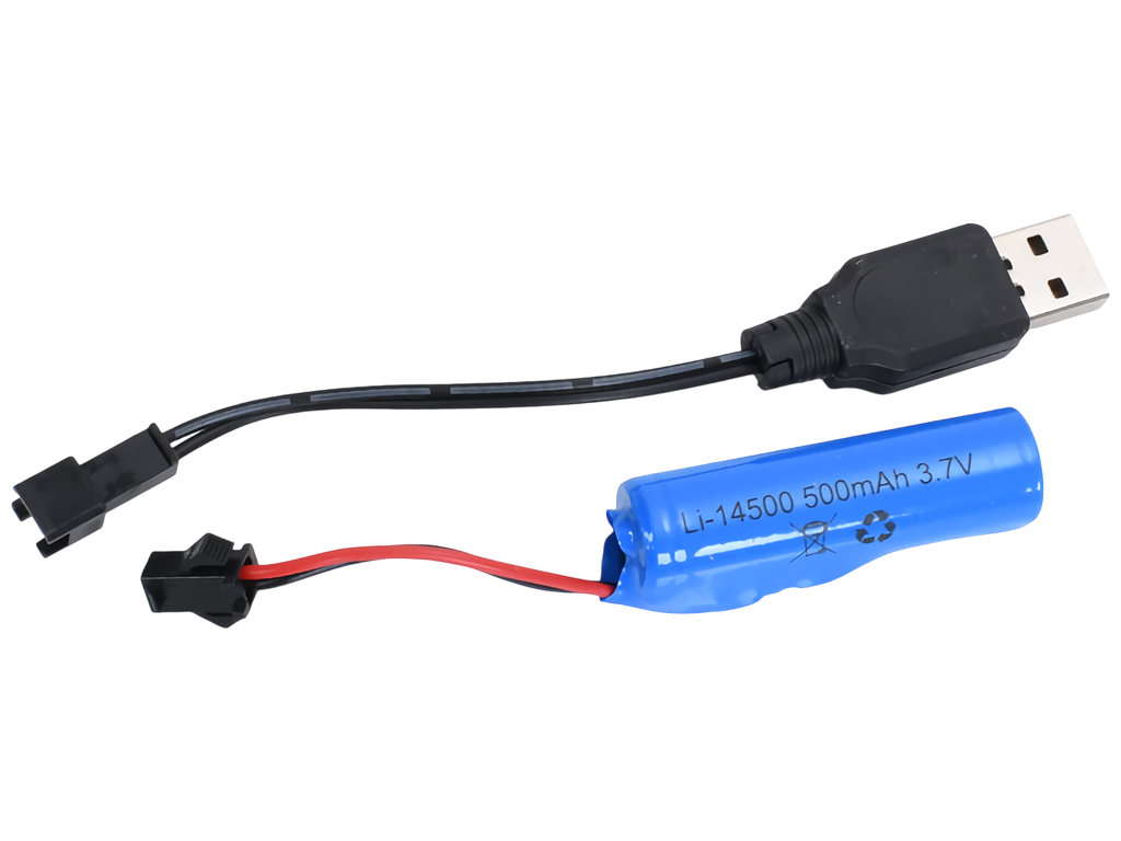 Водяний пістолет акумуляторний, 32 см, світло, USB-зарядка, 2 кольори