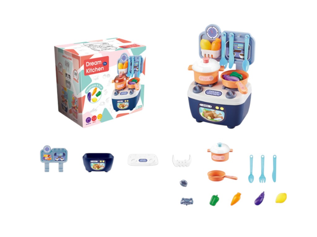 Игровой набор кухня, плита, продукты, посуда, 10 предметов