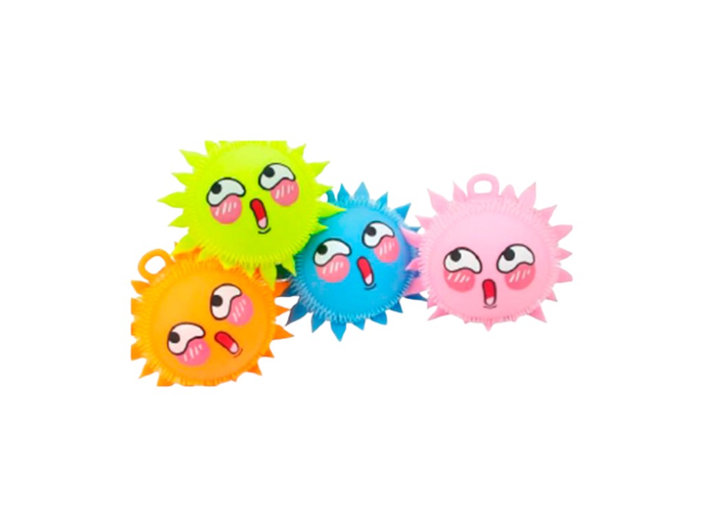 Игрушка-антистрес солнышко, светящаяся, короткая ручка, 4 цвета, (цена за 1шт)