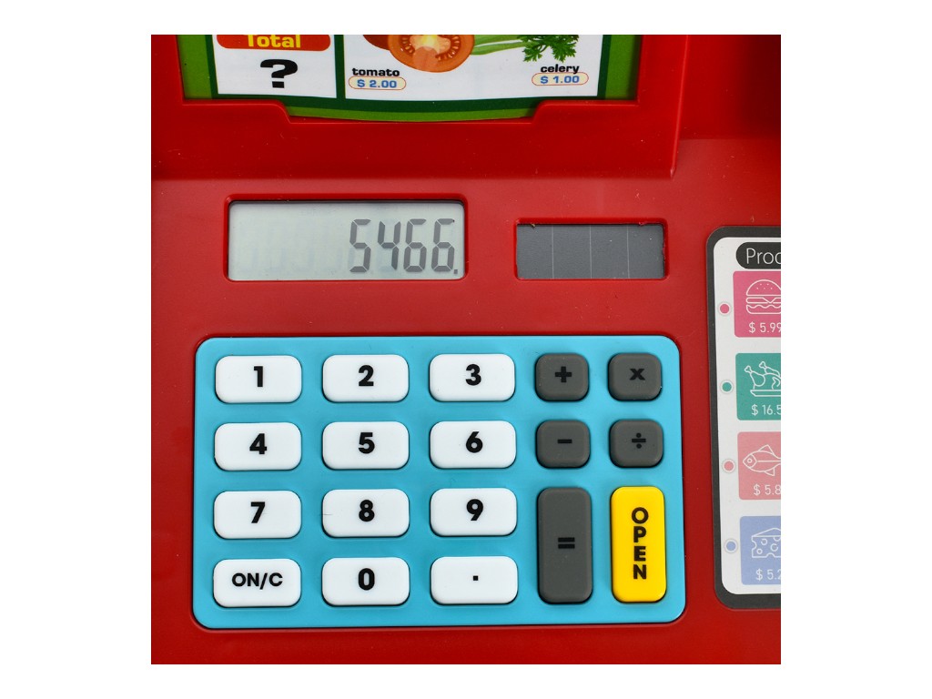 Кассовый аппарат 818-503-09, калькулятор, звук, свет, сканер, USB зарядное, 2 вида (цена за 1шт)