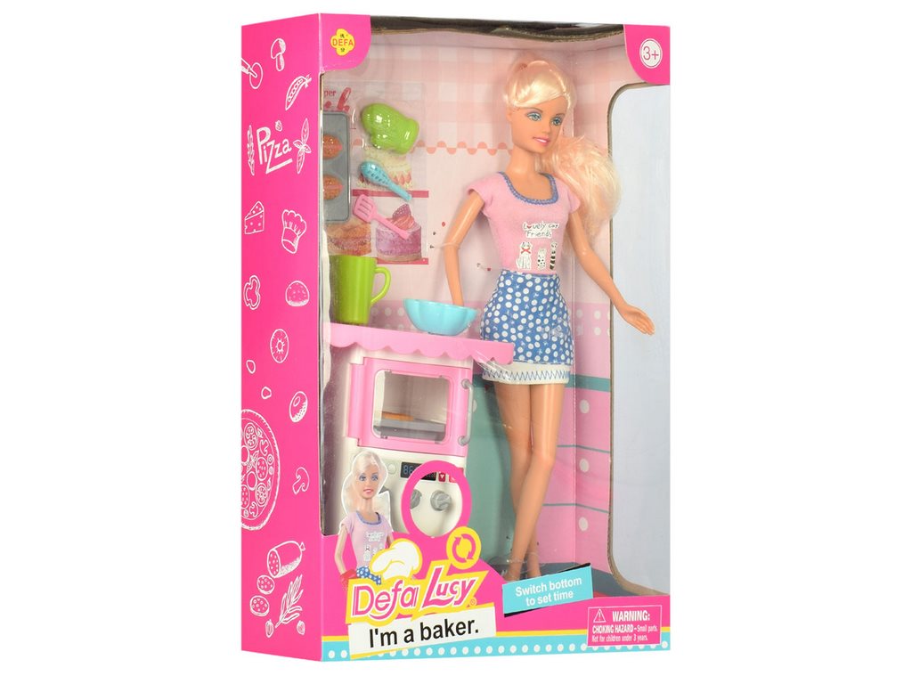 Кукла с кухней Defa Lucy 8421, 29 см, кухонный модуль и аксессуары