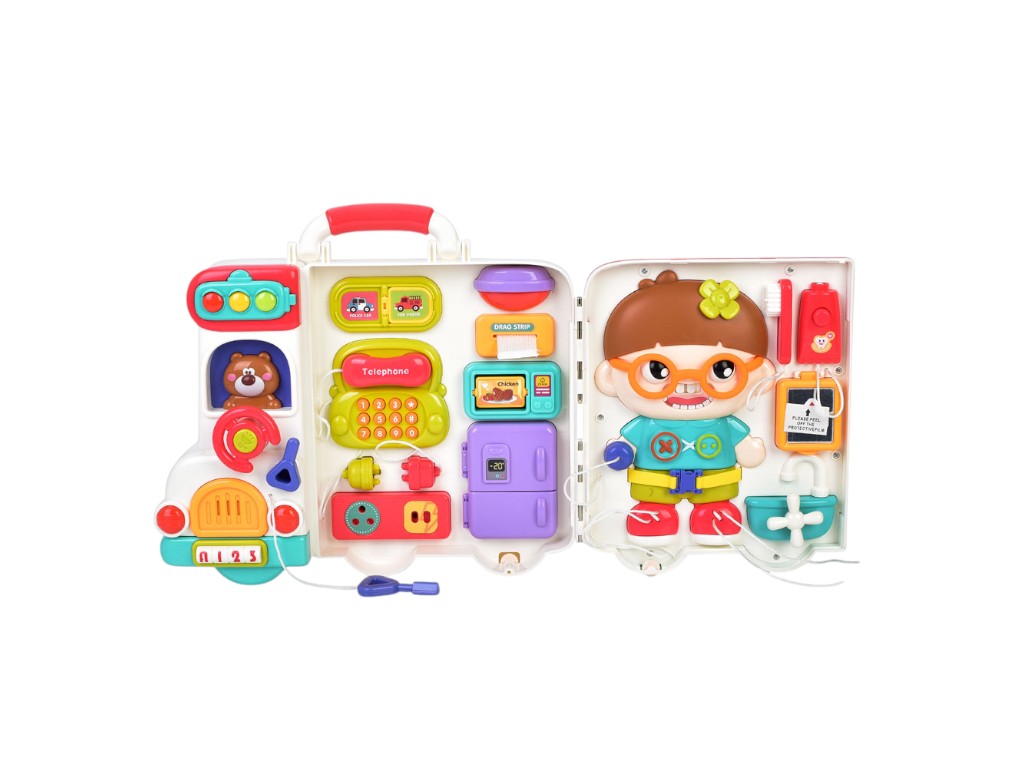 Игрушка бизиборд-машина, свет, звук, фигурка, с элементами интерактива