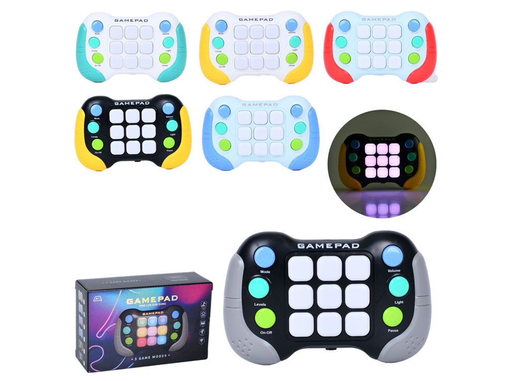 Игра электронная логическая Gamepad, 14 см, светится и воспроизводит звук, 8793