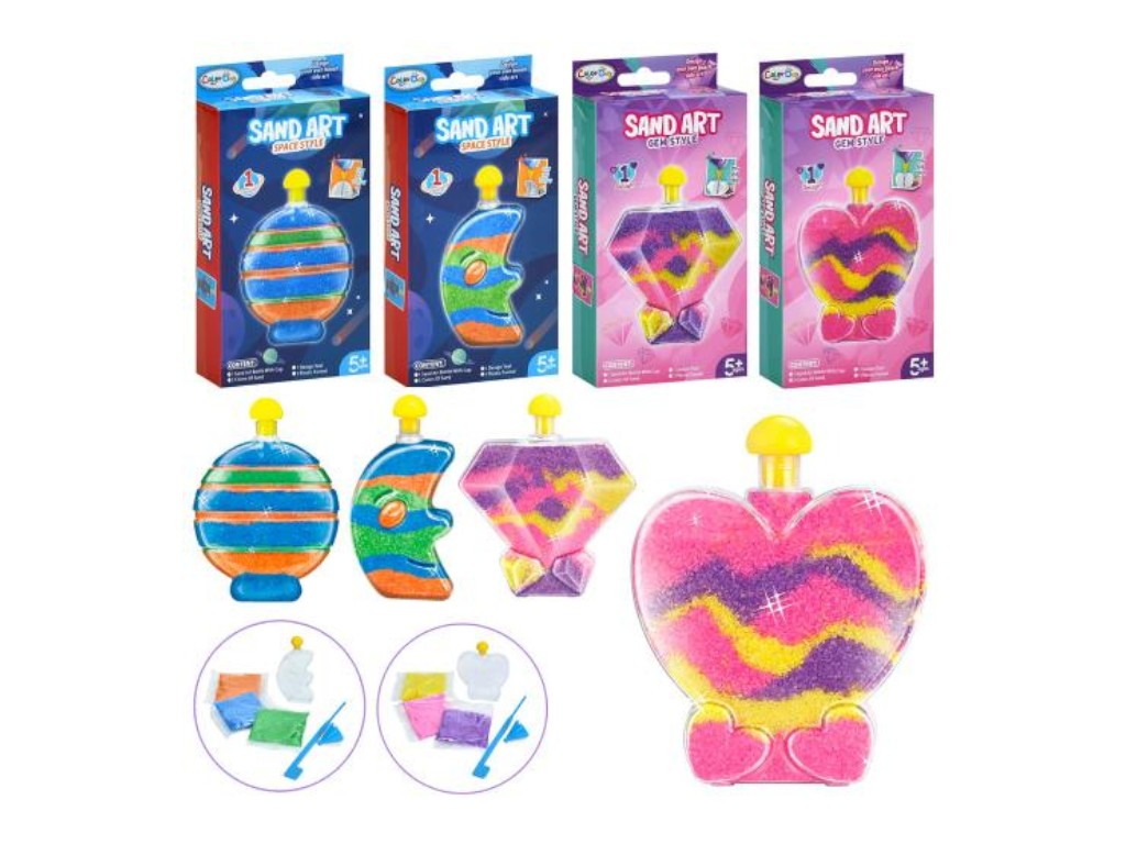 Набір для творчості з піском колба, декор та інструменти, BabyToys 8938-9