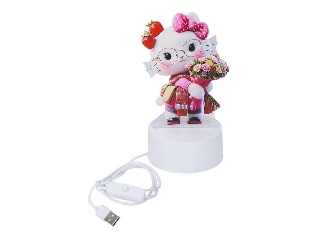 Ночник 8N50-2-3-4-8, 21,5см, USB зарядка, 4 вида