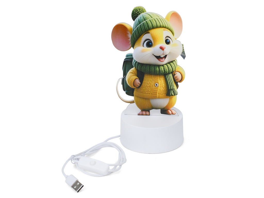 Ночник 8N50-2-3-4-8, 21,5см, USB зарядка, 4 вида