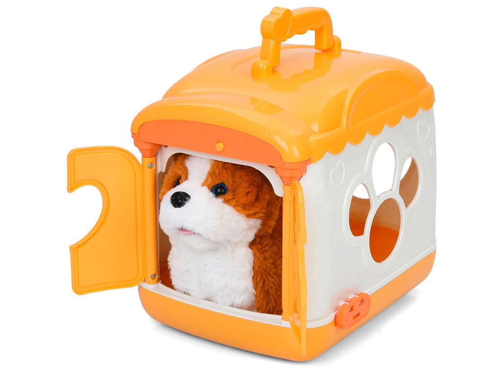 Песик в переноске 933-210E, звук и ходьба, подвижная голова, аксессуары, Limo Toy