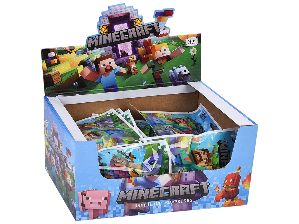 Фігурки-сюрприз з картками Minecraft, 5,5 см., мікс видів (ціна за 1шт.)