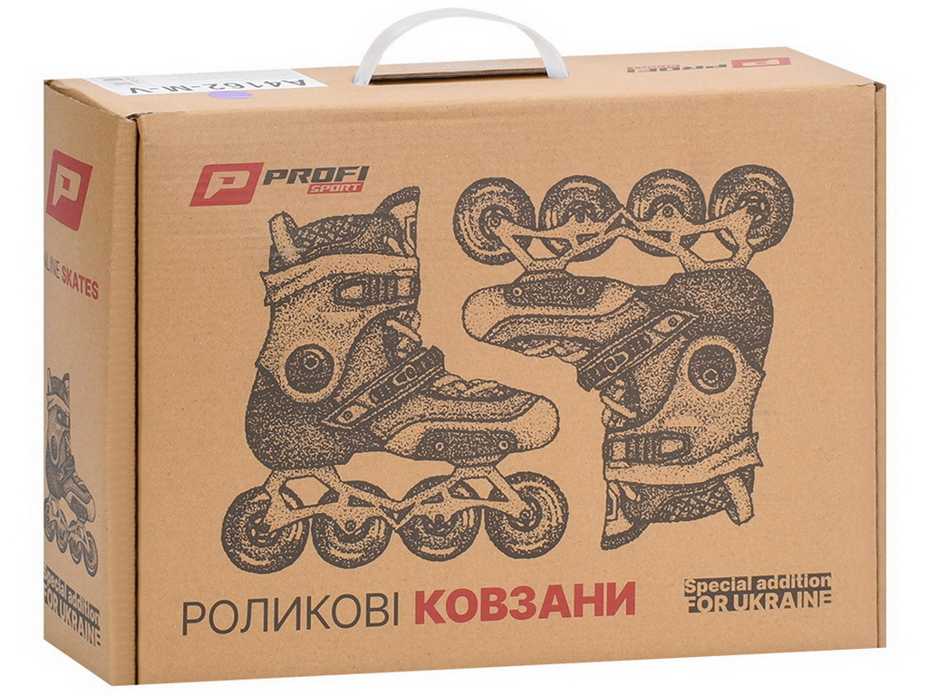 Ролики розсувні Profi A 4163-M-Р, розмір 35-38, устілка 21,5 см, колеса ПУ 68 мм, світло